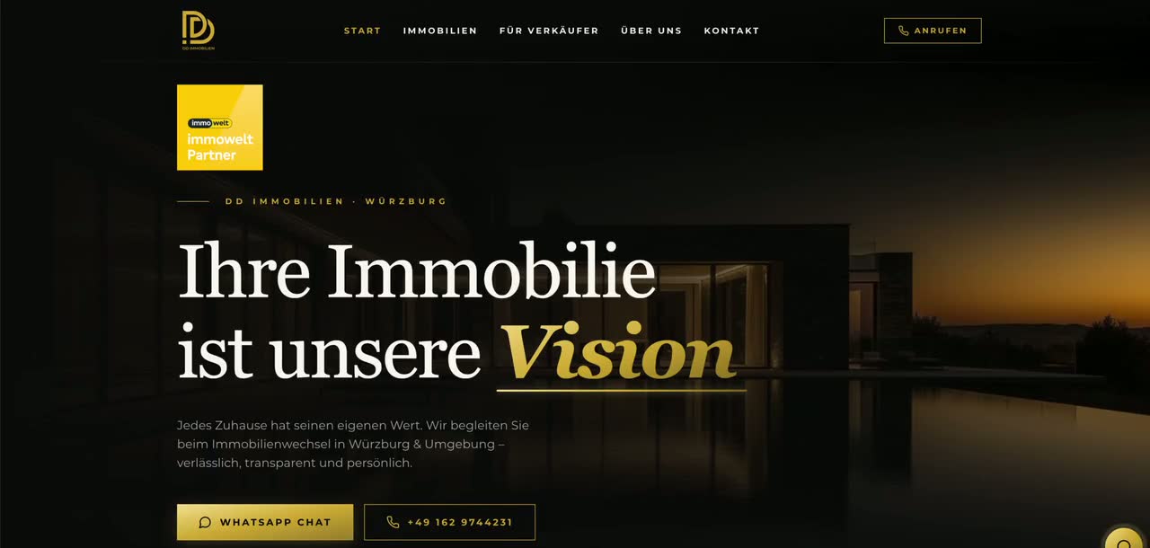 Statische Vorschau der Website von DD Immobilien